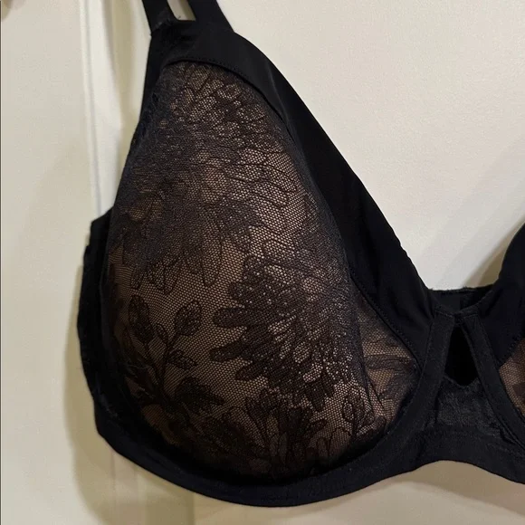Soma Lightest Lift Perfect Coverage Bra 38DDD‎ Black Lace Underwire - Picture 3 of 16